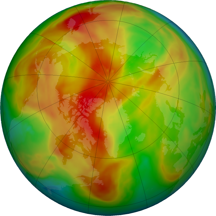 Arctic ozone map for 23 March 2022